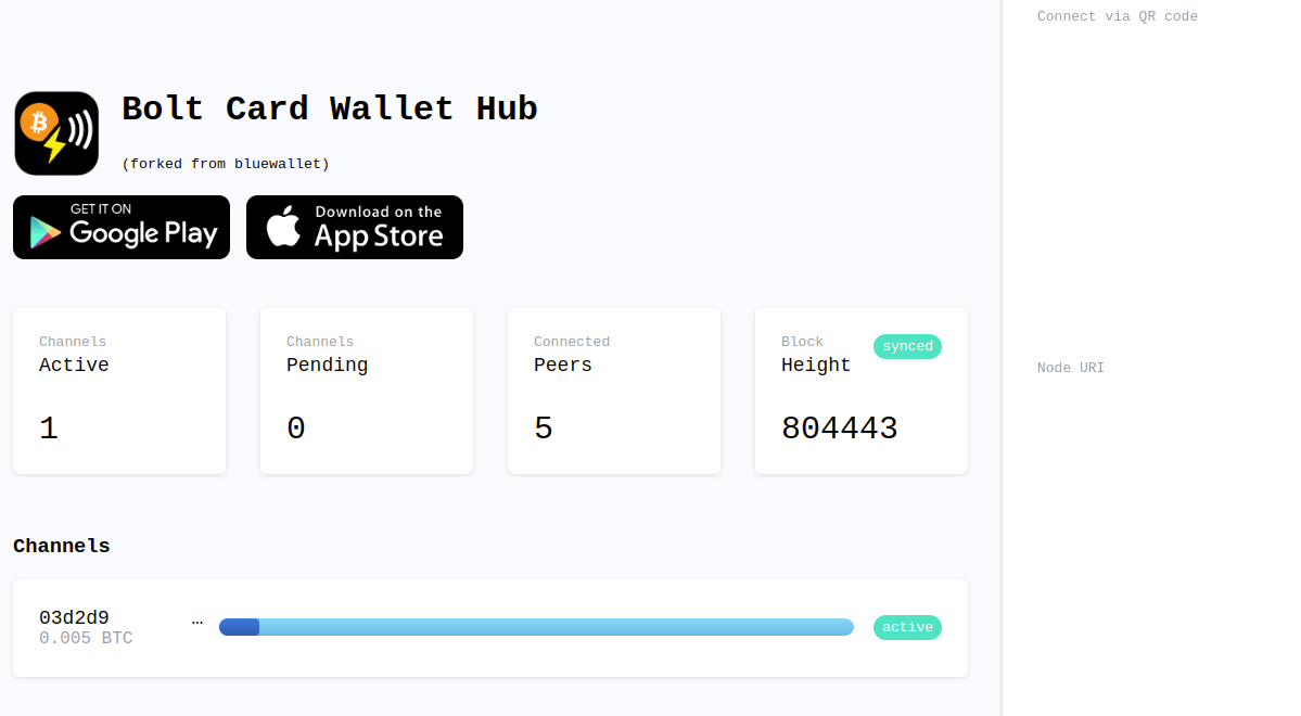 Bolt card wallet hub